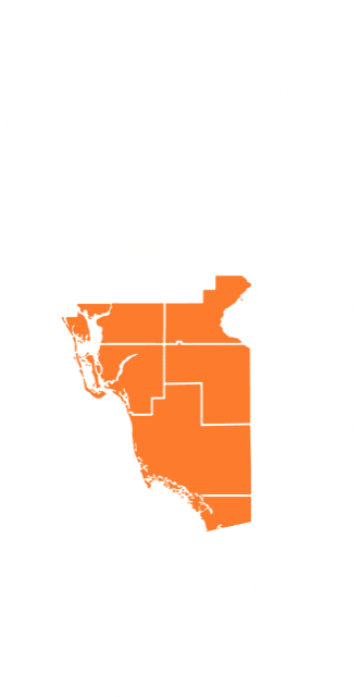 Map of Southwest Florida counties.