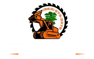 Primary Logo with white text for Triple D Land Clearing and Development